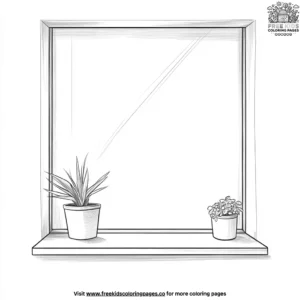 Castle Window Sill Coloring Pages