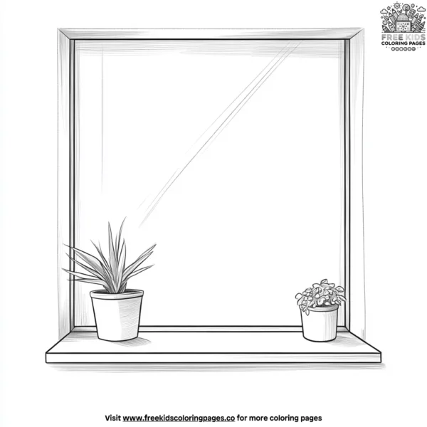 Castle window sill coloring pages