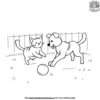 Cat And Dog With Ball Coloring Pages