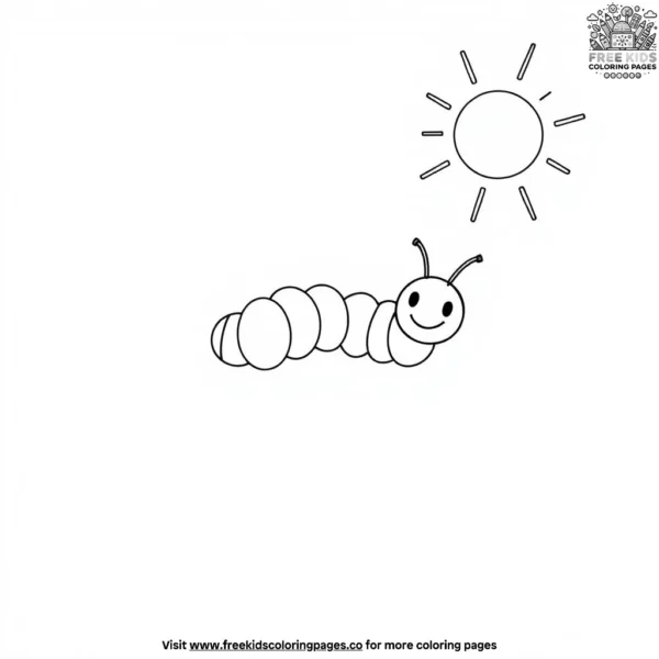 Caterpillar under the sun coloring pages