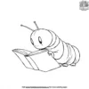 Caterpillar With A Book Coloring Pages