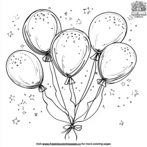 Celebration with Diwali Balloons Coloring Pages