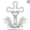 Chalice and Cross Coloring Pages