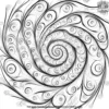 Charmed Spiral Zentangle Coloring Pages