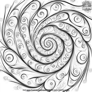 Charmed Spiral Zentangle Coloring Pages