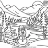 Charming Winter Landscapes Coloring Pages