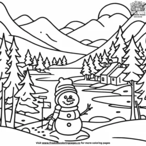 Charming Winter Landscapes Coloring Pages