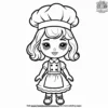 Chef Doll Coloring Pages