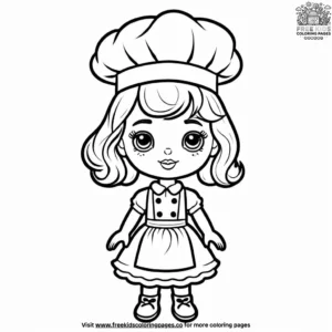 Chef Doll Coloring Pages