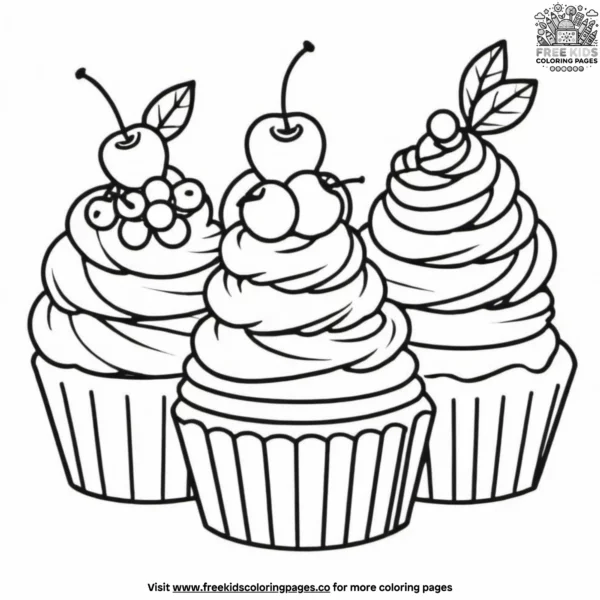 Cherry top coloring pages