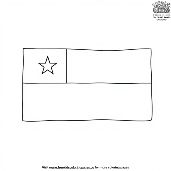 Chile flag coloring pages