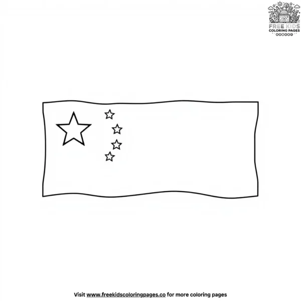 China flag coloring pages