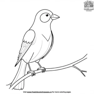 Chirping Bird Coloring Pages