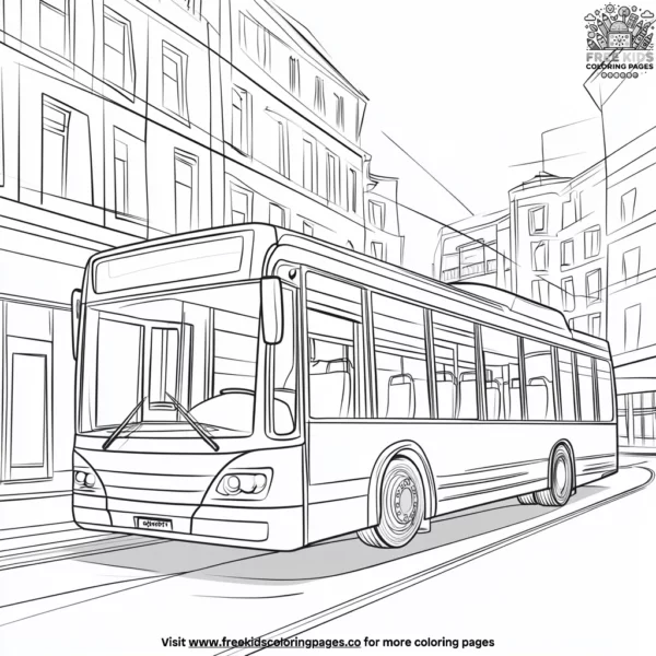 City bus coloring pages