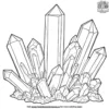 Clear Crystal Cluster Coloring Pages