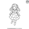 Cloth Doll with a Patchwork Dress Coloring Pages