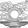 Cloud Dance Sunset Coloring Pages