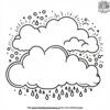 Cloud and Raindrop Coloring Pages