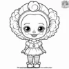 Clown Doll with a Round Nose Coloring Pages