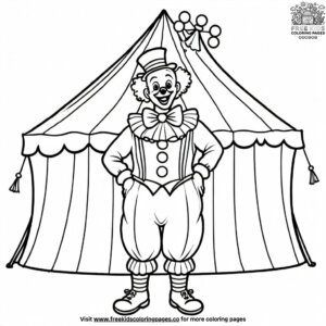 Clown at a Circus Coloring Pages