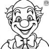 Clown in a Bow Tie Coloring Pages