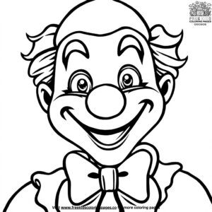 Clown in a Bow Tie Coloring Pages