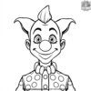 Clown in a Polka Dot Shirt Coloring Pages