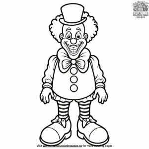 Clown with a Big Clown Shoe Coloring Pages