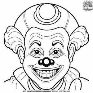 Clown with a Big Smile Coloring Pages