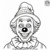 Clown with a Hat Coloring Pages