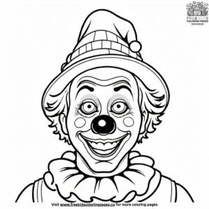 Clown with a Hat Coloring Pages