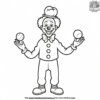 Clown with a Juggling Ball Coloring Pages