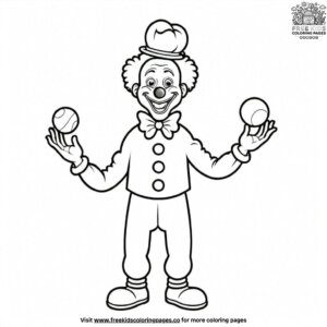 Clown with a Juggling Ball Coloring Pages