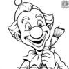 Clown with a Paintbrush Coloring Pages