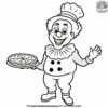 Clown with a Pie Coloring Pages