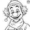 Clown with a Scarf Coloring Pages