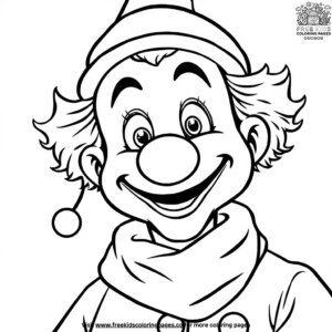 Clown with a Scarf Coloring Pages