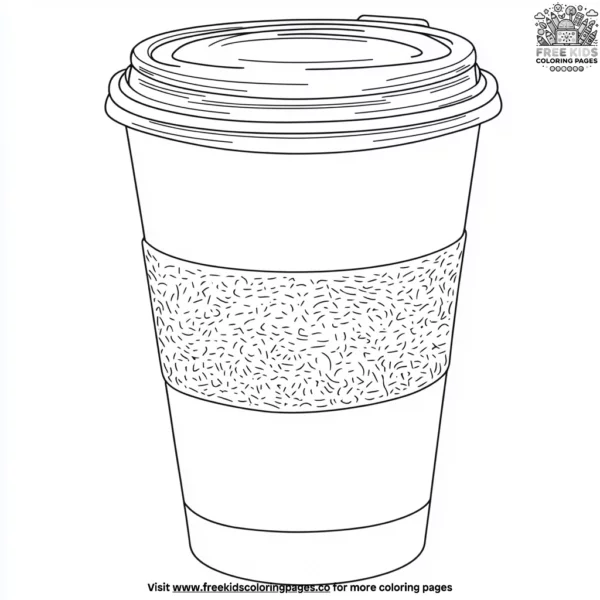 Coffee cups coloring pages