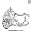 Coffee and Cupcake Delight Coloring Pages