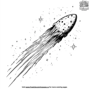 Comet in Space Coloring Pages