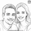 Couple's Portrait Coloring Pages