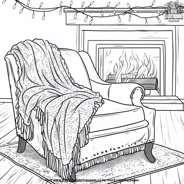 Cozy december coloring pages