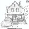 Cozy Family House Coloring Pages