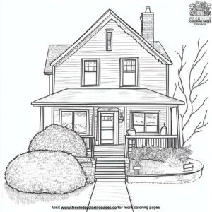 Cozy Family House Coloring Pages