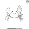 Crab With Ice Cream Coloring Pages