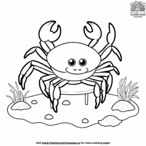 Crab at Home Coloring Pages