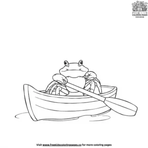 Crab in Boat Coloring Pages