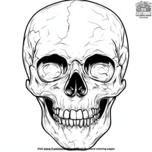 Creepy skull coloring pages