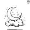 Crescent Moon Coloring Pages