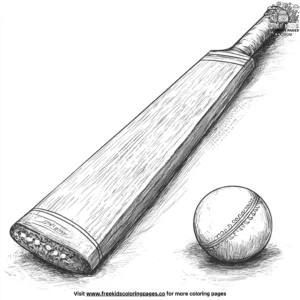 Cricket Bat Coloring Pages